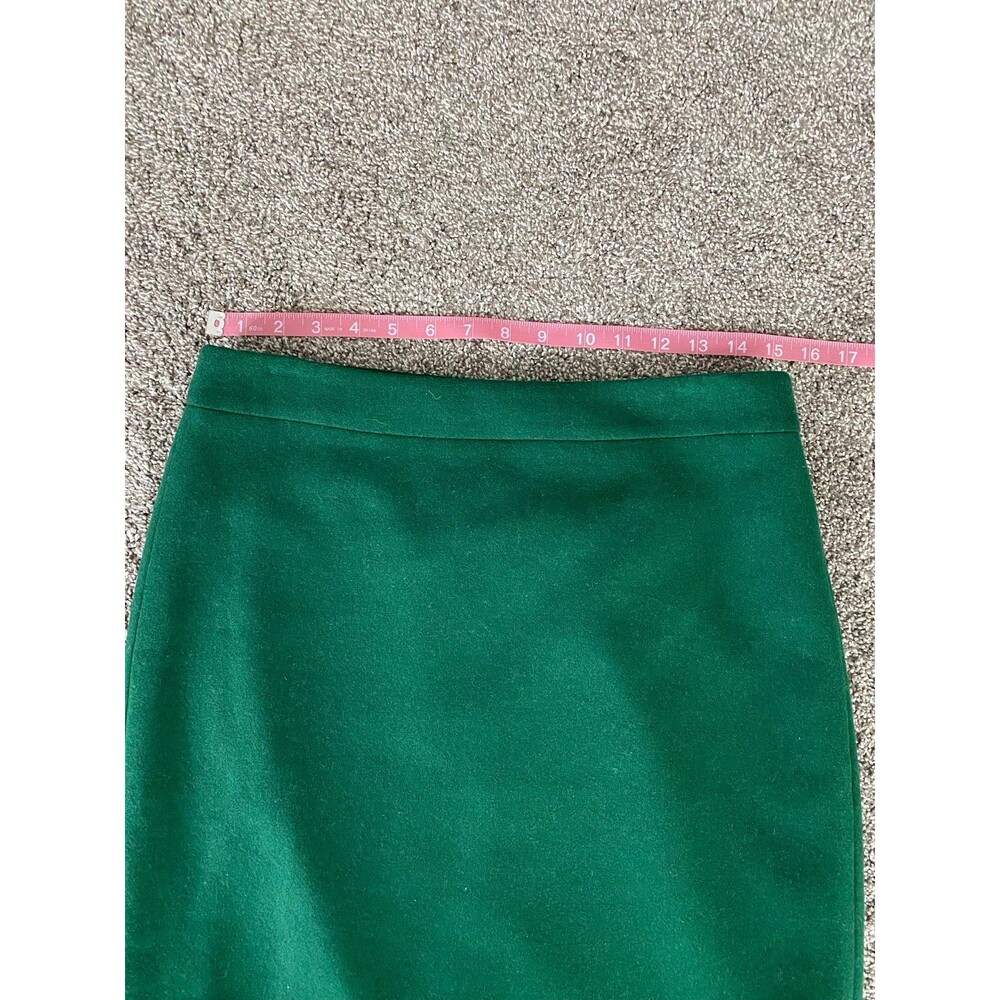 J.Crew The Pencil Skirt Green Wool Blend Career Classic Size 6 NWOT - Picture 5 of 6